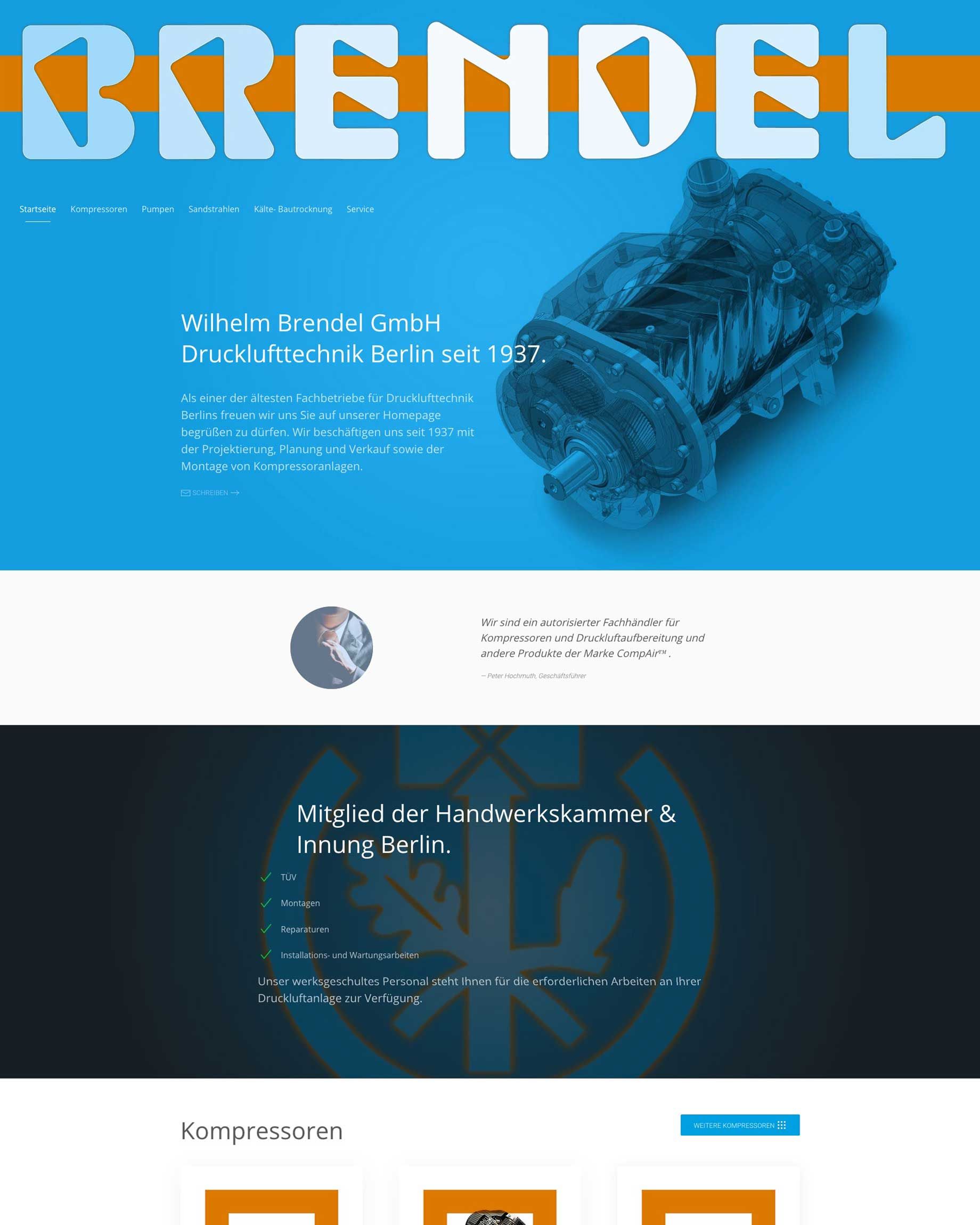 Homepage der Brendel GmbH , Drucklufttechnik