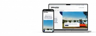 Jobcenter-Website auf Laptop und Handy